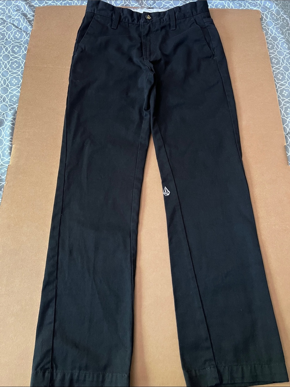 Volcom Black Men's Chino Pants - Straight Fit